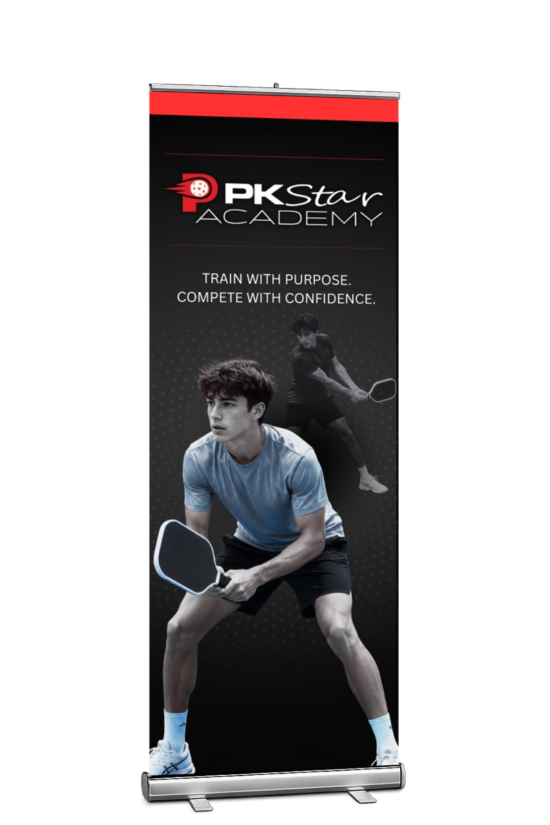 PK Star Academy athlete pull-up banner